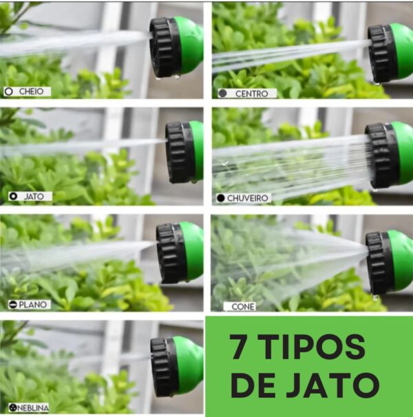 Esguicho Mangueira De Jardim 7 Funções Kit Engate Rápido - Imagem 6