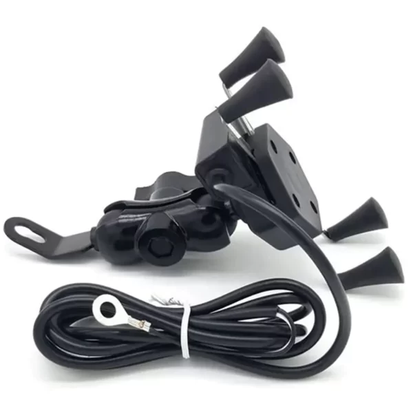 Suporte De Celular Universal Garra Com Carregador Para Moto - Imagem 6